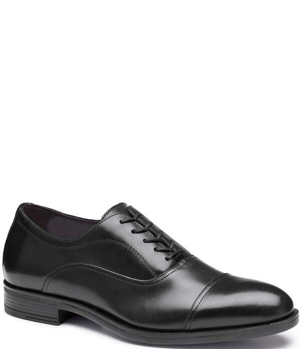 ジョンストンアンドマーフィー メンズ シューズ オックスフォード 旗がしら なめし革 Johnston \u0026 Murphy Men\u0027s Conlin Leather Cap Toe Oxfords Black 黒いこと ビジネスシューズ-靴-メンズ靴