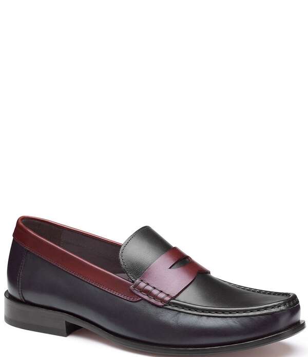 ジョンストンアンドマーフィー メンズ シューズ スリッポン・ローファー なめし革 Johnston \u0026 Murphy Men\u0027s Humphrey Leather Penny Loafers Navy/Olive/Burgundy 米国海軍