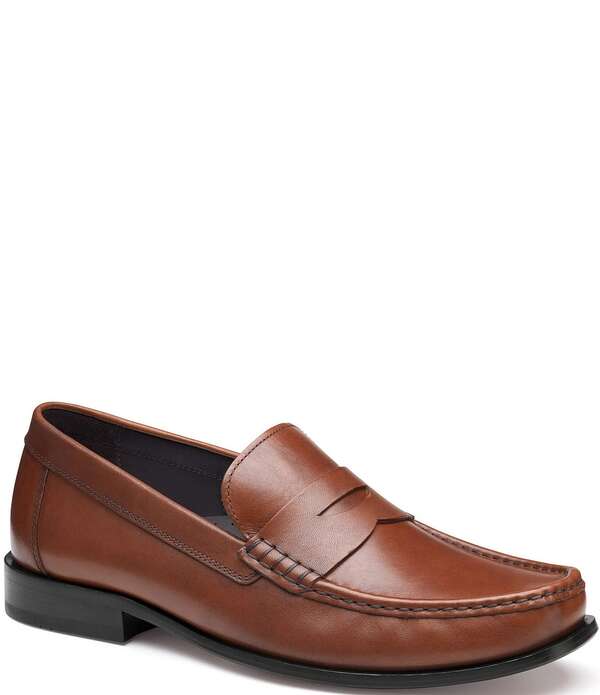 ジョンストンアンドマーフィー メンズ シューズ スリッポン・ローファー レザー Johnston & Murphy Men's Humphrey Leather Penny Loafers Tan タン