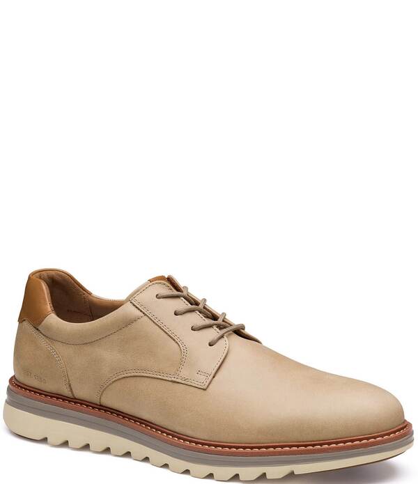 ジョンストンアンドマーフィー メンズ シューズ オックスフォード Johnston & Murphy Men's Braxtonubuck Plain Toe Oxfords Taupe トープ｜ReVida 店