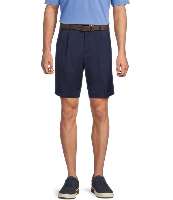 ラウンドトゥリーアンドヨーク メンズ ボトムス ハーフパンツ・ショーツ プリーツ ショートパンツ Roundtree & Yorke The Fairway Collection 9 Inseam Pleated Performance Shorts Peacoat Blue ブルー
