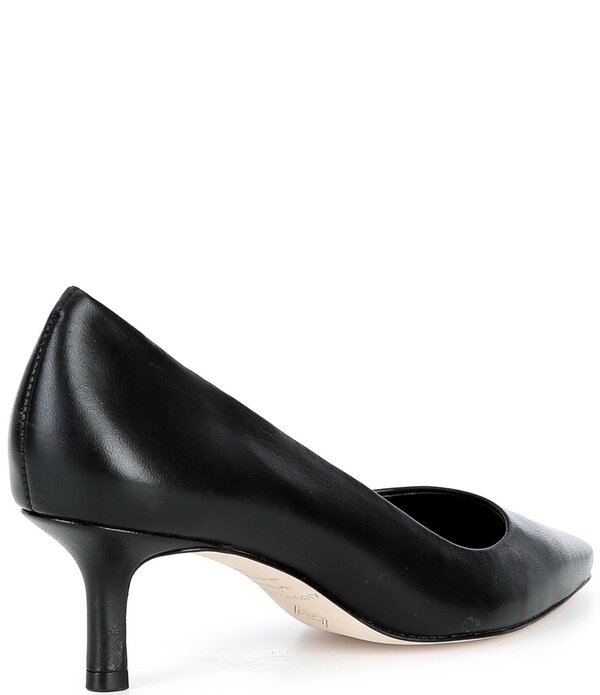 アントニオ メラーニ レディース シューズ 踵 なめし革 Antonio Melani Aden Leather Pointed Toe Pumps Black 黒いこと