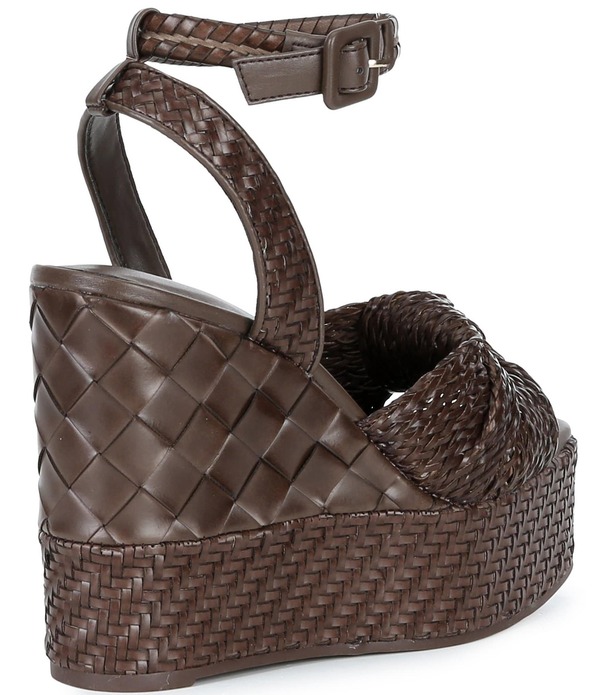 ジャンビニ レディース シューズ サンダル プラットフォーム Gianni Bini Shayne Braided Knot Wedge Platform Sandals Dark Brown Roast ブラウン