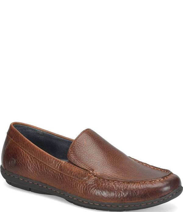 ボーン メンズ シューズ スリッポン・ローファー レザー Born Men's Weston Leather Slip-On Loafers Brown ブラウン
