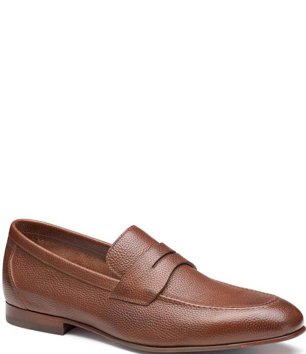 ジョンストンアンドマーフィー メンズ シューズ スリッポン・ローファー レザー Johnston & Murphy Men's Higgins Leather Penny Keeper Loafers Tan タン｜ReVida 店 40,170円