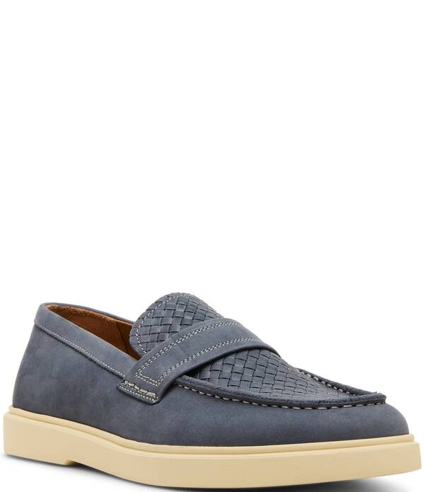 スティーブ マデン メンズ シューズ スリッポン・ローファー Steve Madden Men's Pecos Nubuck Casual Slip On Loafers Blue ブルー|ReVida 店