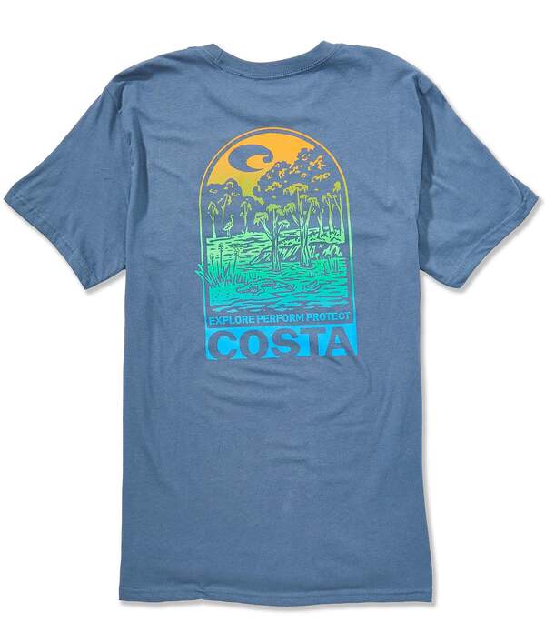 コスタ メンズ トップス プルオーバー Costa Stream To Seast Short Sleeve T-Shirt Ice Blue 青色