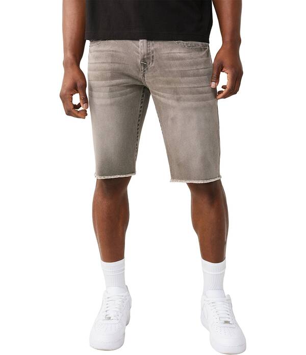 トゥルーレリジョン メンズ ボトムス ハーフパンツ・ショーツ ショートパンツ デニム True Religion Ricky Frayed Hem 12 Inseam Denim Shorts Plankton デニム