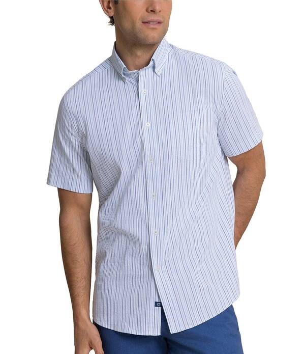 サウザーンタイド メンズ トップス シャツ Southern Tide Coastal Breeze Marina Seersucker Short Sleeve Woven Shirtropical Breeze Blue ブルー