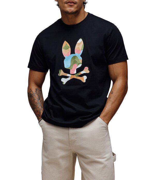 サイコバニー メンズ トップス シャツ グラフィック Psycho Bunny Ara Graphic Short Sleeve T-Shirt Black ブラック 17,736円