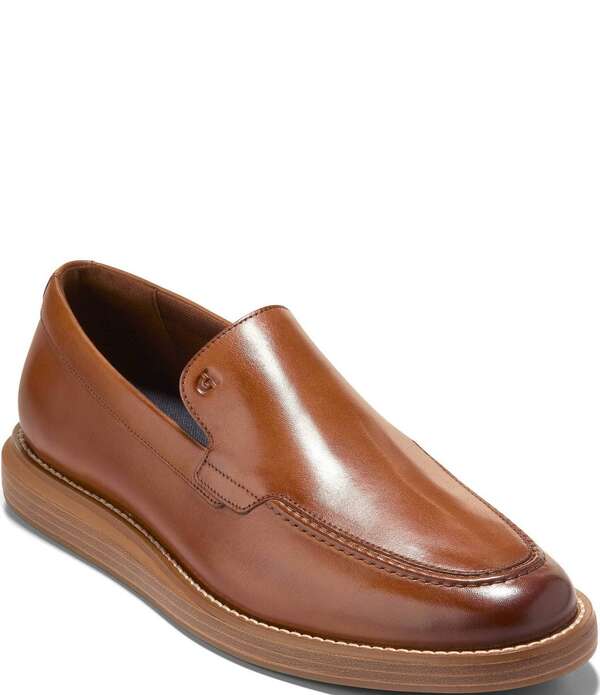 電話を掛けるハーン メンズ シューズ スリッポン・ローファー なめし革 Cole Haan Men\u0027s Grand Neoclassic Leather Venetian Loafers British Tan/Dark Natural タン