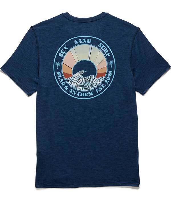 信号旗 アンド アンセム メンズ トップス プルオーバー グラフィック Flag and Anthem Short Sleeve UPF Performance Graphic Tee Navy 米国海軍
