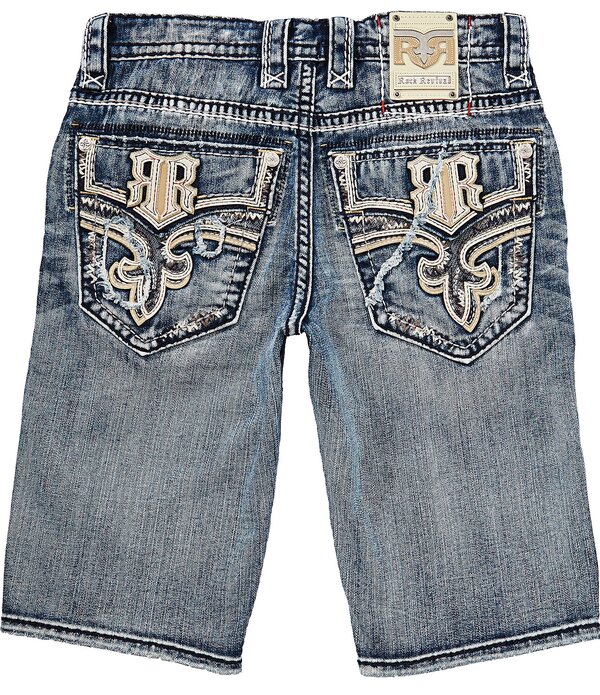 ロックリバイバル メンズ ボトムス ハーフパンツ・ショーツ ショートパンツ Rock Revival Richie 14 Inseam Destructed Shorts Light Blue ブルー