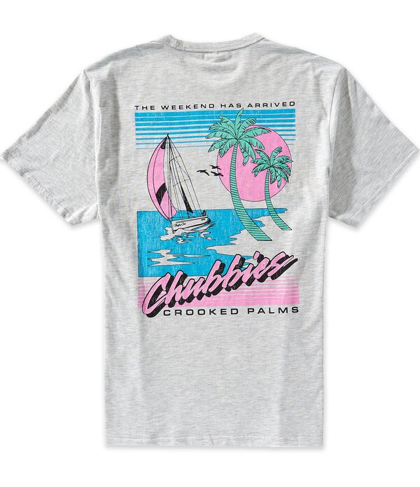 チャビーズ メンズ トップス プルオーバー Chubbies Cracked Palmshort Sleeve T-Shirt Light Pastel Grey 薄墨色