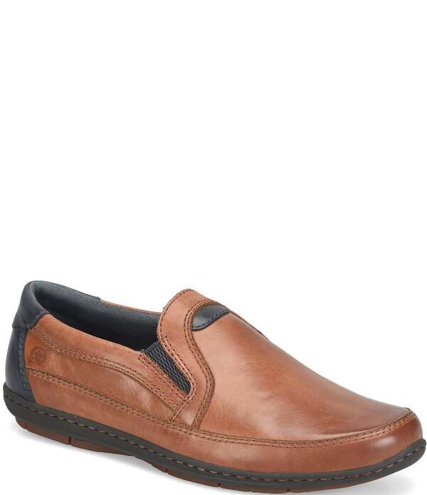 ボーン メンズ シューズ スリッポン・ローファー レザー Born Men's Wilkins Leather Slip-Ons Brown ブラウン
