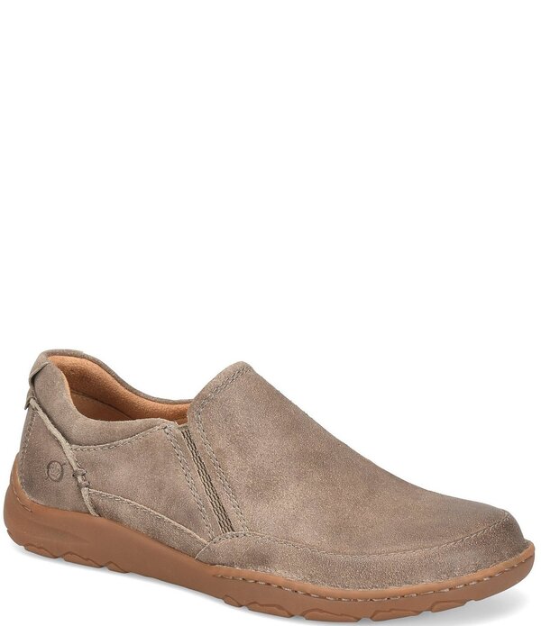 ボーン メンズ シューズ スリッポン・ローファー スエード Born Men'sandor Distressed Suede Slip-Ons Taupe トープ