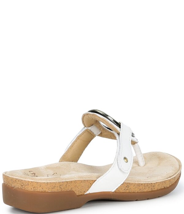 ダンスコ レディース シューズ サンダル レザー Dansko Rosalia Leather Hardware Thong Sandals White ホワイト｜ReVida 店
