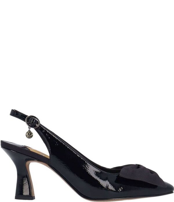 ジェイレニー レディース シューズ 踵 J. Renee Harlan Patent Grosgrain Bow Slingback Pumps Black 黒いこと