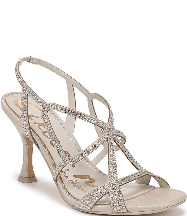 サムエデルマン レディース シューズ サンダル サテン Circus NY by Sam Edelman Louisa Embellished Satin Fabric Strappy Slingback Dress Pumpsea Shell