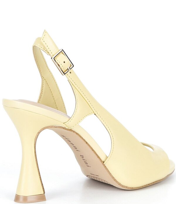 ジャンビニ レディース シューズ 踵 サンダル なめし革 Gianni Bini Hines Leather Slingback Dressandals Buttercream