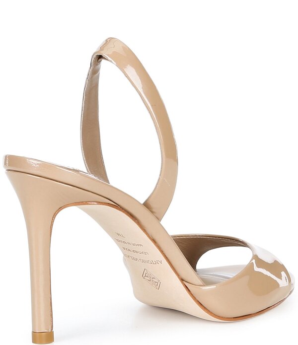 アントニオ メラーニ レディース シューズ サンダル レザー Antonio Melani Lyssa Glossy Leather Slingback Dressandals Dark Sierra Tan タン