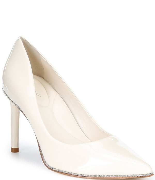 アントニオ メラーニ レディース シューズ 踵 なめし革 Antonio Melani Kelly Patent Leather Ball Chain Pointed Toe Pumpsweet Cream 皮膚軟化剤