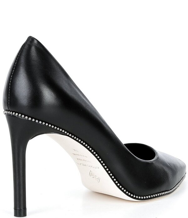 アントニオ メラーニ レディース シューズ 踵 なめし革 Antonio Melani Kelly Leather Ball Chain Pointed Toe Pumps Black 黒いこと