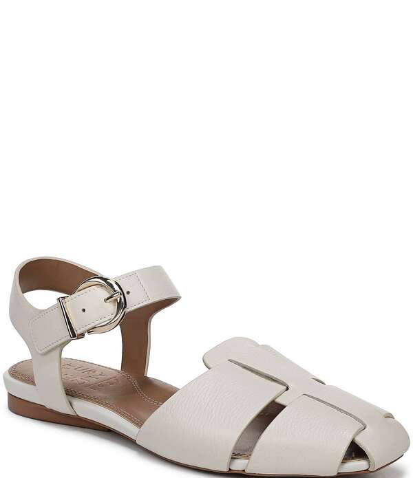 ナチュライザー レディース シューズ パンプス サンダル アンクル レザー Naturalizer Cleo Leather Buckle Hardware Ankle Wrap Sandals Warm White ホワイト