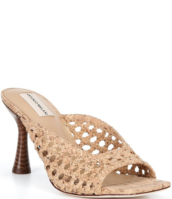 アントニオ メラーニ レディース シューズ サンダル Antonio Melani Evelyne Cork Woven Dresslide Sandals Natural｜ReVida 店