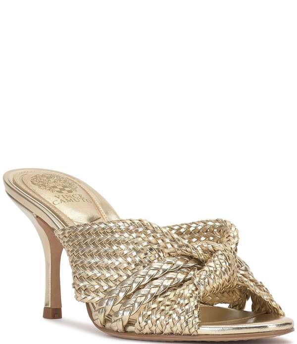 ヴィンスカムート レディース シューズ サンダル ヒール Vince Camuto Pheya Knotted Higheel Slide Sandals Egyptian Gold ゴールド