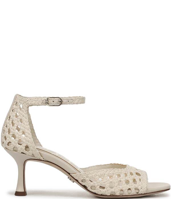 サムエデルマン レディース シューズ ヒール ラップワンピース サンダル アンクル Sam Edelman Peyton Woven Raffiankle Wrap Dressandals Modern Ivory アイボリー