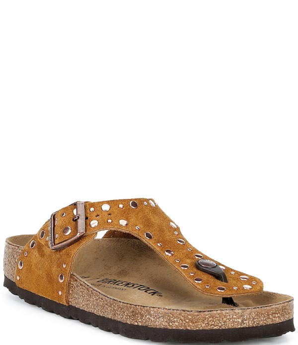 ビルケンシュトック レディース シューズ パンプス サンダル スエード Birkenstock Women's Gizeh Rivetsuede Thong Sandals Mink ミンク