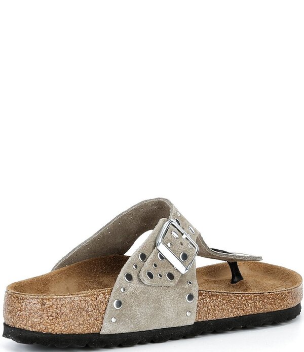 ビルケンシュトック レディース シューズ パンプス サンダル スエードクロス Birkenstock Women\u0027s Gizeh Rivetsuede Thong Sandals Taupe トープ