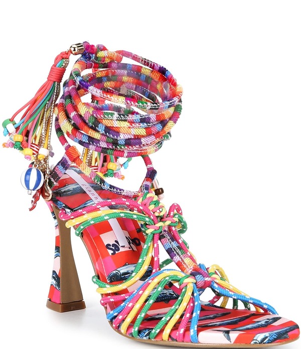 ジャンビニ レディース シューズ ヒール ラップワンピース サンダル アンクル Gianni Bini Haiku Multi Corded Tassel Sardine Detail Ankle Wrap Dressandals Multi マルチカラー 27,820円