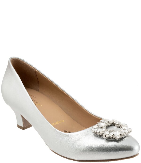 トロッターズ レディース シューズ パンプス レザー Trotters Kate Bridal Jewel Ornament Leather Dress Pumpsilver シルバー