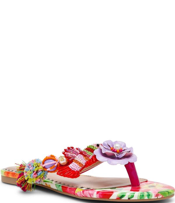 ベッツィジョンソン レディース シューズ サンダル Betsey Johnson Doloris Beaded Fish Embellished Thong Sandals Bright/Multi マルチカラー 22,176円