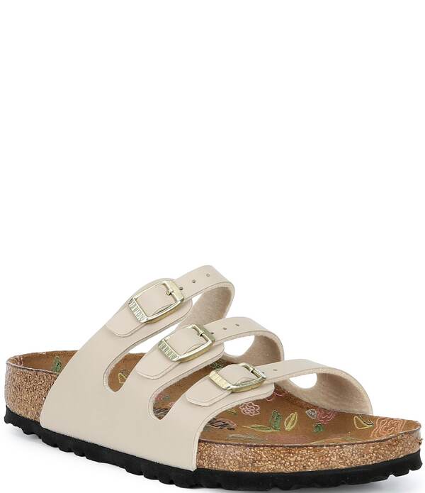 ビルケンシュトック レディース シューズ パンプス プリント サンダル Birkenstock Women's Florida Triple Straprinted Footbed Slide Sandalsandcastle