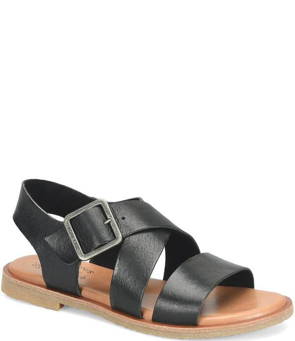 コークイーズ レディース シューズ パンプス サンダル アンクル なめし革 Kork-Ease Dara Leather Ankle Wrap Sandals Black 黒いこと