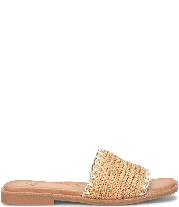 ソフト レディース シューズ パンプス サンダル Sofft Elsa Woven Scallop Slide Sandals Tan タン