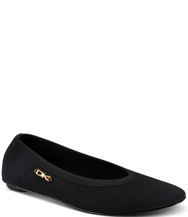 ダナキャラン レディース シューズ パンプス 編み物 Donna Karan Avery Knit Ballet Flats Black 黒いこと