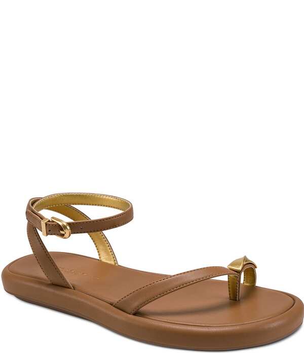 ダナキャラン レディース シューズ サンダル アンクル Donna Karan Tabithankle Wrap Toe Loop Hardware Detail Sandals Tan タン｜ReVida 店 33,020円