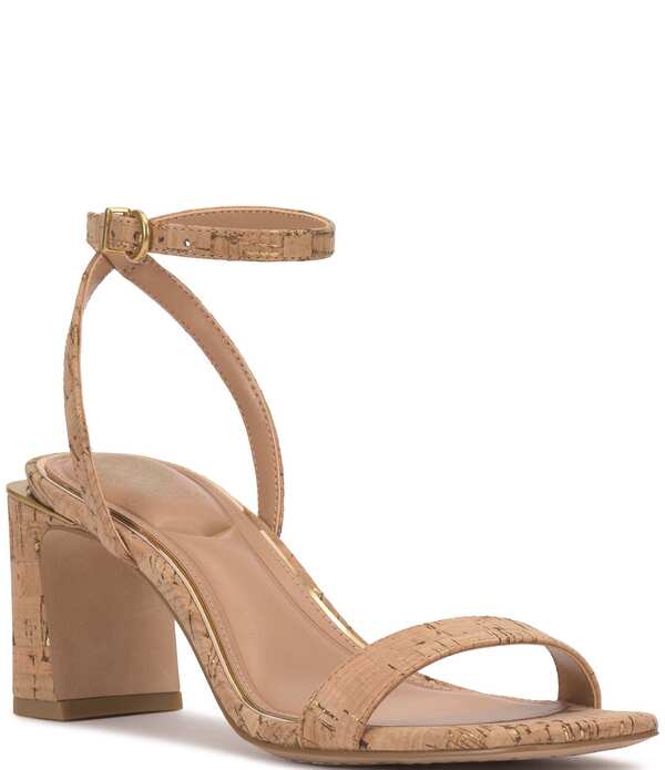 ヴィンスカムート レディース シューズ ヒール サンダル アンクル Vince Camuto Hamda Cork Ankle Strap Higheel Sandals Beige ベージュ｜ReVida 店 17,381円