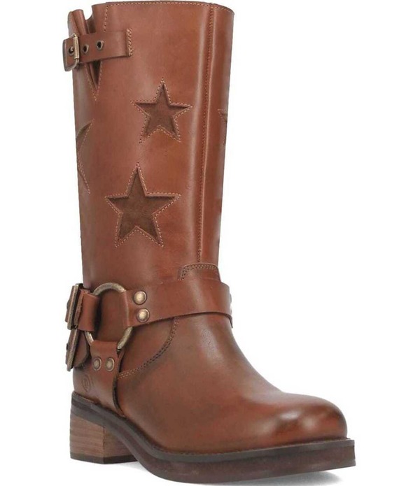 ディンゴ レディース シューズ ブーツ・レインブーツ レザー Dingo Blacklist Leather Star O-Ring Harness Hardware Moto Boots Brown ブラウン