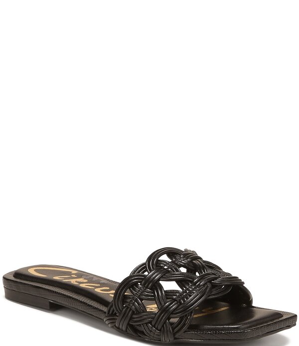 サムエデルマン レディース シューズ パンプス サンダル Circus NY by Sam Edelman Salma Woven Slide Sandals Black ブラック｜ReVida 店 16,086円