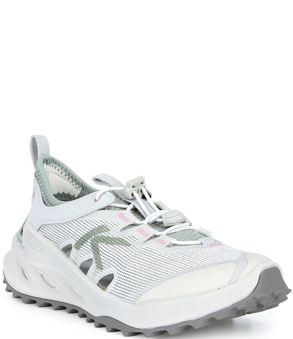 キーン レディース シューズ スニーカー スピード競技 Keen Women\u0027s Zionic Adv Quick Lace Open-Air Hybrid Hikers Vapor/Orchid Smoke 煙霧