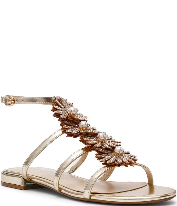 ベッツィジョンソン レディース シューズ サンダル Blue by Betsey Johnson Joyce Gladiator Pearl Embellished Sandals Gold ゴールド