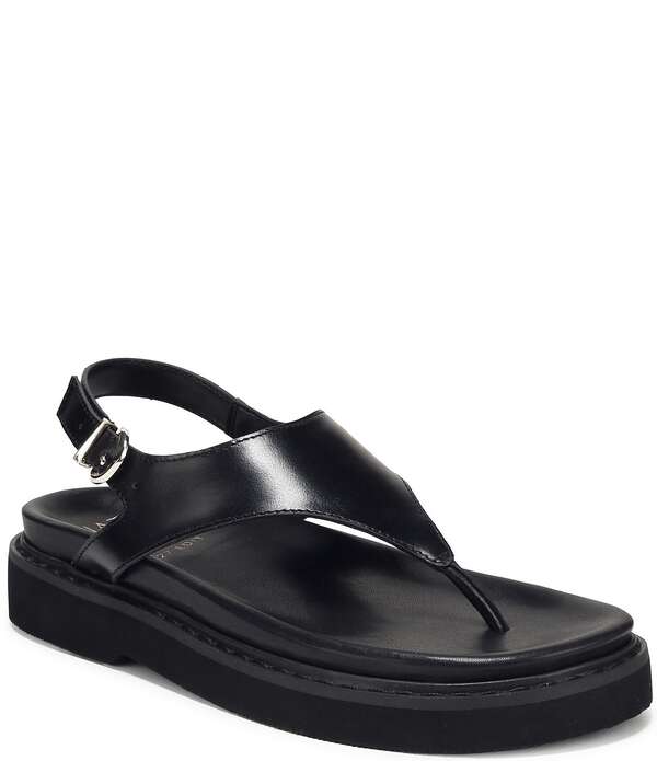 ナチュライザー レディース シューズ サンダル プラットホーム なめし革 Naturalizer Laureleather Thong Platform Sandals Black 黒いこと 靴-サンダル-コンフォートサンダル