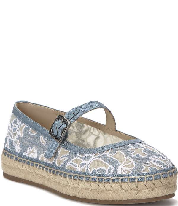 ラッキーブランド レディース シューズ パンプス フラワー柄 レース フラワー Lucky Brand Orlyna Floralace Mary Janespadrille Flats Blue ブルー｜ReVida 店