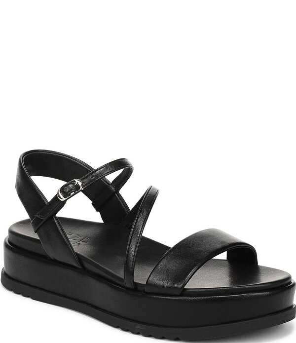 ナチュライザー レディース シューズ サンダル プラットフォーム レザー Naturalizer Zayda Leather Strappy Platform Sandals Black ブラック