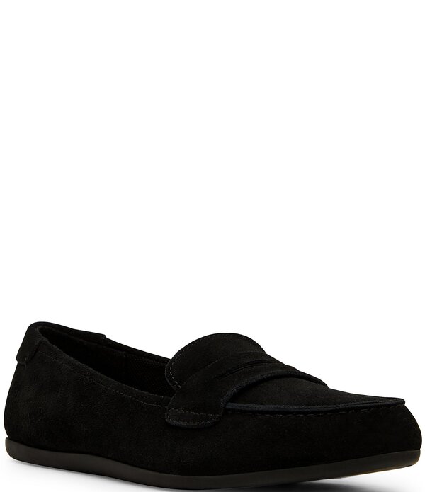 金髪 レディース シューズ スリッポン・ローファー スエードクロス Blondo Felisha Waterproof Suede Penny Keeper Loafers Black 黒いこと